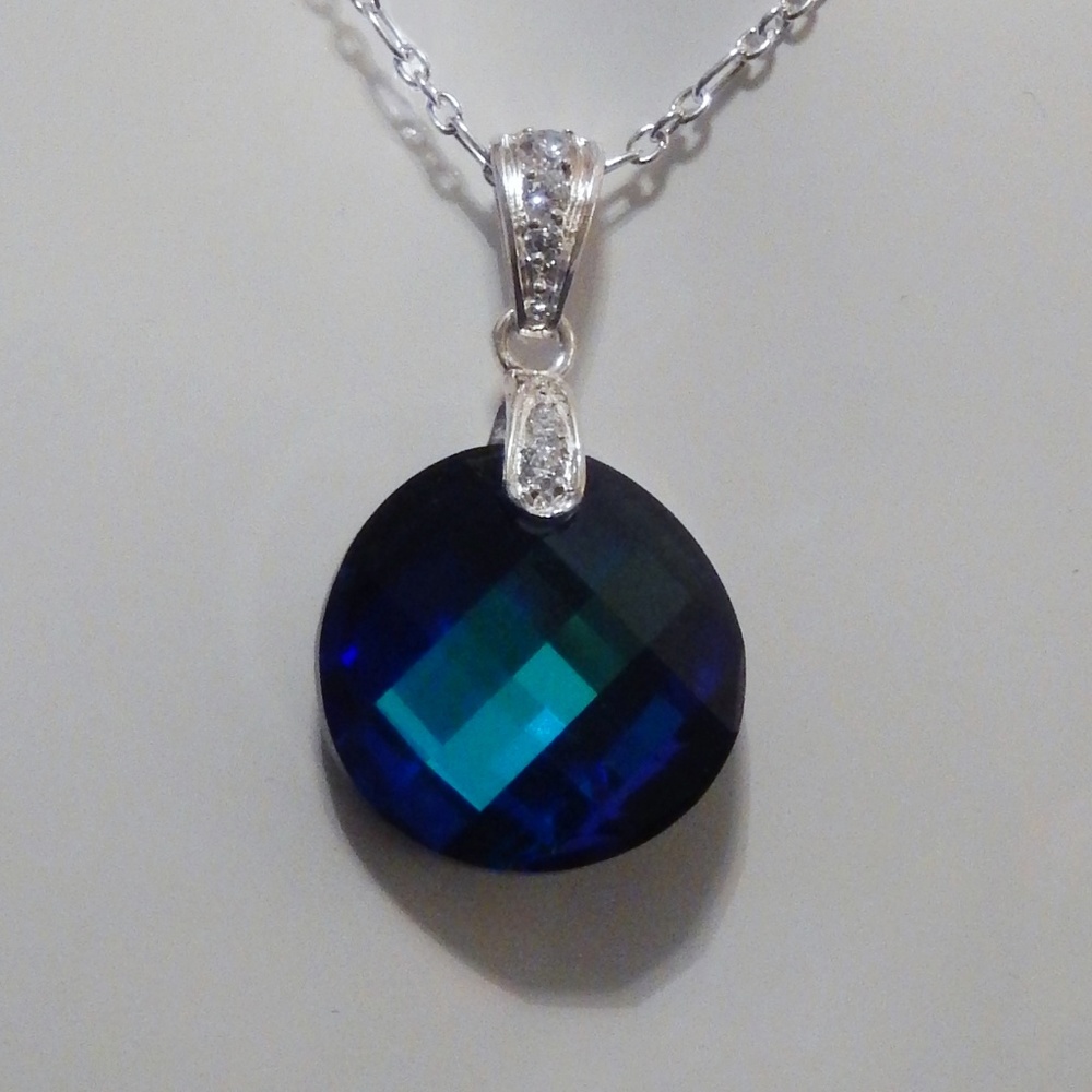 Sterling Silver Crystal Pendant